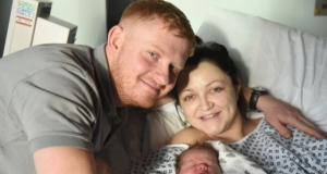 Mum who had eight miscarriages gives birth to beautiful baby boy on New Year's Day