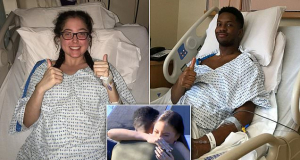 College student, 19, meets liver donor, 22, who heard about her case on Facebook and stepped in to save her from life-threatening lupus