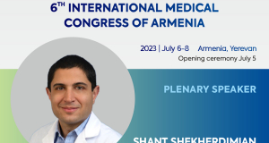 An Associate Professor of Surgery at UCLA Dr. Shant Shekherdimian to join 6th International Medical Congress of Armenia